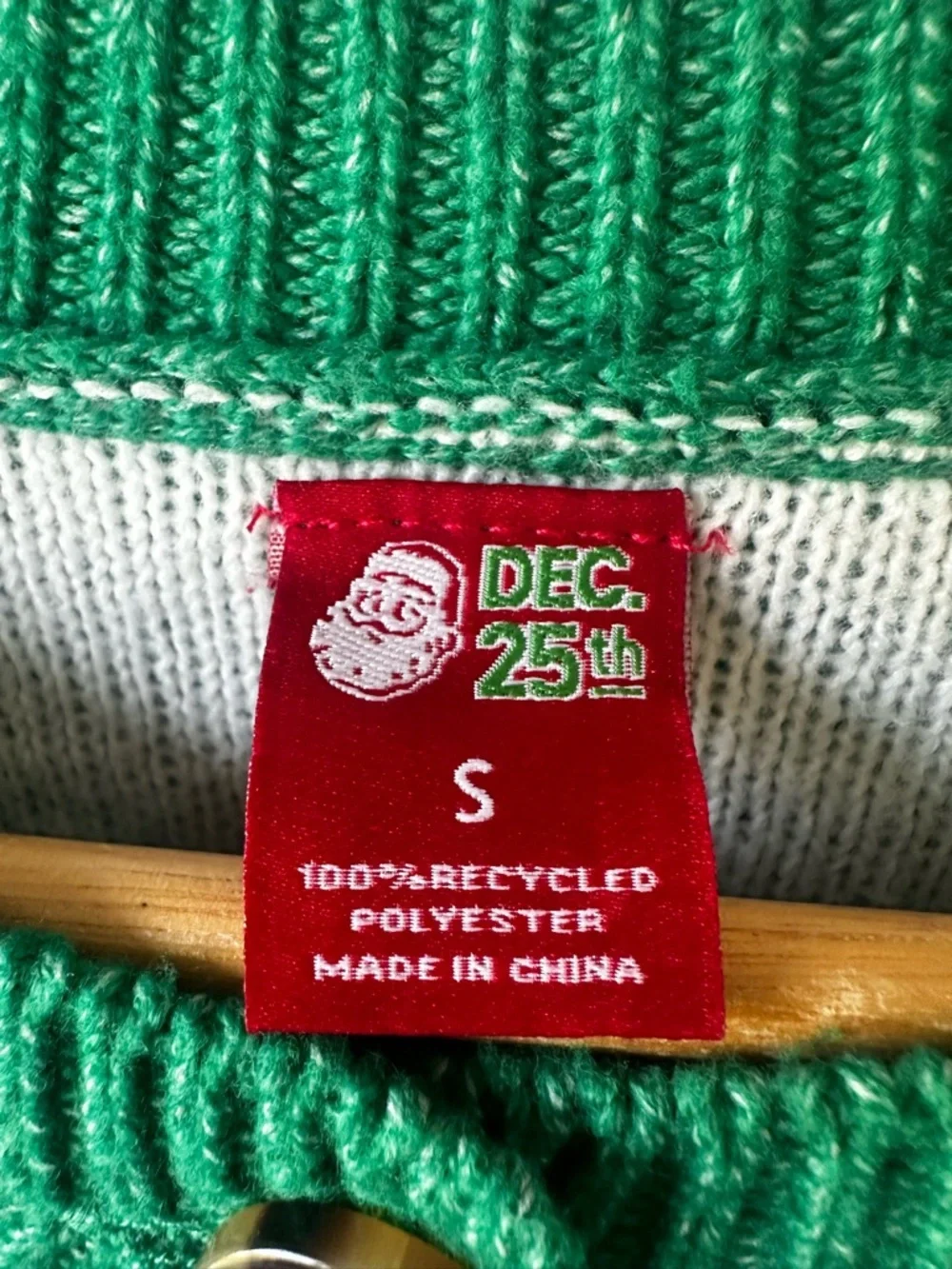 Dec. 25th Women's Holiday Knit Christmas Button-Down Cardigan Sweater Small